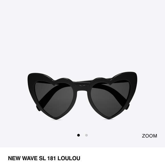 Saint Laurent Accessories - Saint Laurent LouLou 001 Black Heart Sunglasses